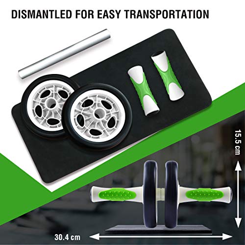 Ultrasport Aparato de abdominales AB Roller / AB Trainer con esterilla para las rodillas, ejercicios de abdominales para hombres y mujeres, rueda de abdominales multifunción, plegable Ultrasport Aparato de abdominales AB Roller / AB Trainer con esterilla para las rodillas, ejercicios de abdominales para hombres y mujeres, rueda de abdominales multifunción, plegable