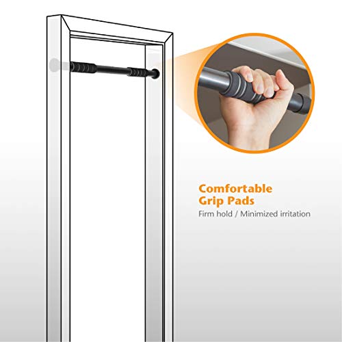 Ultrasport Barra de dominadas Doble para Puerta, Aparato para el Tren Superior, Ajustable para Anchos de 63.5-103 cm, Acero Robusto, Carga máxima 100-150 kg, Unisex, Negro, 2-Way Ultrasport Barra de dominadas Doble para Puerta, Aparato para el Tren Superior, Ajustable para Anchos de 63.5-103 cm, Acero Robusto, Carga máxima 100-150 kg, Unisex, Negro, 2-Way