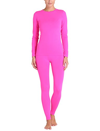 Ultrasport Comfy - Set de Ropa Interior Funcional para Mujer, Color Rosado, Talla XL