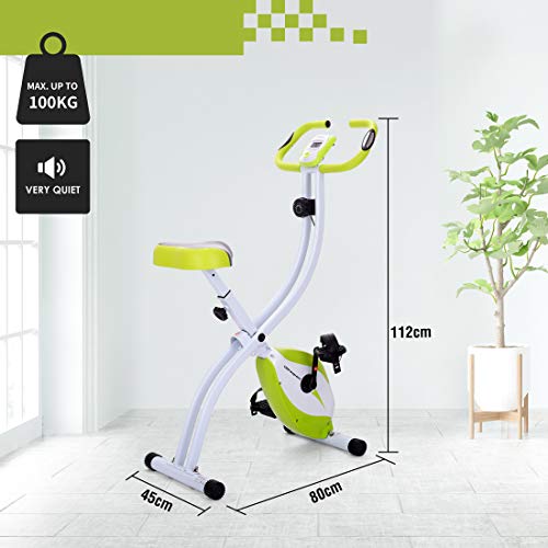 Ultrasport F-Bike 150 estática Mano, Bicicleta Fitness con Consola y sensores de Pulso en Manillar, Plegable, F-Bike 150 sin Respaldo, Unisex, Verde Ultrasport F-Bike 150 estática Mano, Bicicleta Fitness con Consola y sensores de Pulso en Manillar, Plegable, F-Bike 150 sin Respaldo, Unisex, Verde