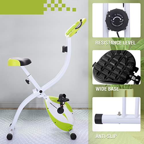 Ultrasport F-Bike 150 estática Mano, Bicicleta Fitness con Consola y sensores de Pulso en Manillar, Plegable, F-Bike 150 sin Respaldo, Unisex, Verde Ultrasport F-Bike 150 estática Mano, Bicicleta Fitness con Consola y sensores de Pulso en Manillar, Plegable, F-Bike 150 sin Respaldo, Unisex, Verde