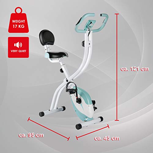 Ultrasport F-Bike 200B Bicicleta estática con sensores de Pulso de Mano,F-Bike 200B con Respaldo, Plegable, Unisex, Azul Ultrasport F-Bike 200B Bicicleta estática con sensores de Pulso de Mano,F-Bike 200B con Respaldo, Plegable, Unisex, Azul