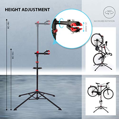Ultrasport Fahrradmontageständer Expert Caballete Bicicleta como Las de montaña, eléctricas, Estable, hasta 30 kg, Funciones prácticas para la reparación, Unisex Adulto, Rojo, Talla única Ultrasport Fahrradmontageständer Expert Caballete Bicicleta como Las de montaña, eléctricas, Estable, hasta 30 kg, Funciones prácticas para la reparación, Unisex Adulto, Rojo, Talla única