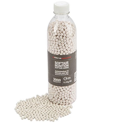 Ultrasport Munición Softair unisex para adultos BBs 6mm (0.20/0.25 g), óptimas características de vuelo, adecuada para cargadores medianos y bajos, alcance óptimizado, capacidad de 3000 balas Ultrasport Munición Softair unisex para adultos BBs 6mm (0.20/0.25 g), óptimas características de vuelo, adecuada para cargadores medianos y bajos, alcance óptimizado, capacidad de 3000 balas