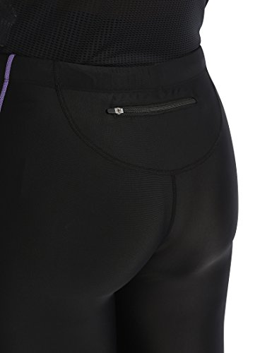 Ultrasport, Pantalones deportivos 3/4 para Mujer, Negro/Lila, S