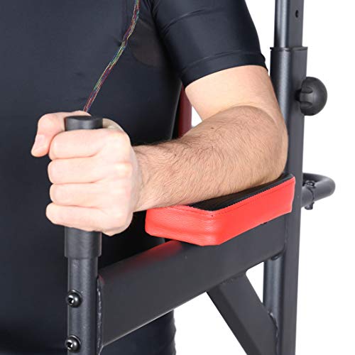 Ultrasport Power Tower Estación Multifuncional de Entrenamiento, Torre de Musculación y Fitness, Dip Station, Barra de Dominadas, Asas para Flexiones, Tamaño Regulable, Negro, 83 x 65 x 190-230 cm Ultrasport Power Tower Estación Multifuncional de Entrenamiento, Torre de Musculación y Fitness, Dip Station, Barra de Dominadas, Asas para Flexiones, Tamaño Regulable, Negro, 83 x 65 x 190-230 cm