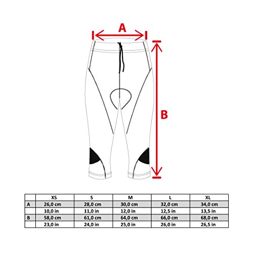 Ultrasport Rainbow Corsa/Pantaloni Sportivi Pantalones corsario, Mujer, Negro, XS