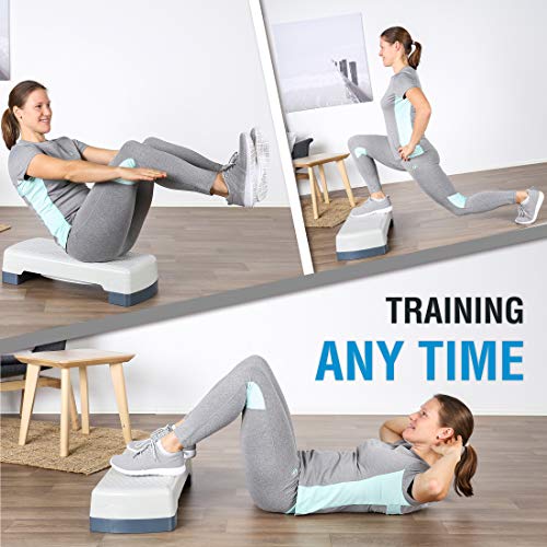 Ultrasport Step, Stepper óptimo para el aeróbic y el fitness, regulable en alturas diferentes, con superficie antideslizante,diferentes colores y tamaños,peso óptimo del usuario 150kg Ultrasport Step, Stepper óptimo para el aeróbic y el fitness, regulable en alturas diferentes, con superficie antideslizante,diferentes colores y tamaños,peso óptimo del usuario 150kg
