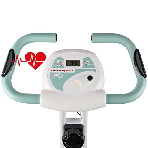 Ultrasport Unisex F-Bike Advanced, pantalla LCD, entrenador casero plegable, niveles de resistencia ajustables, con sensores de pulso de mano, entrenador de bicicleta plegable, para atletas y mayores Ultrasport Unisex F-Bike Advanced, pantalla LCD, entrenador casero plegable, niveles de resistencia ajustables, con sensores de pulso de mano, entrenador de bicicleta plegable, para atletas y mayores