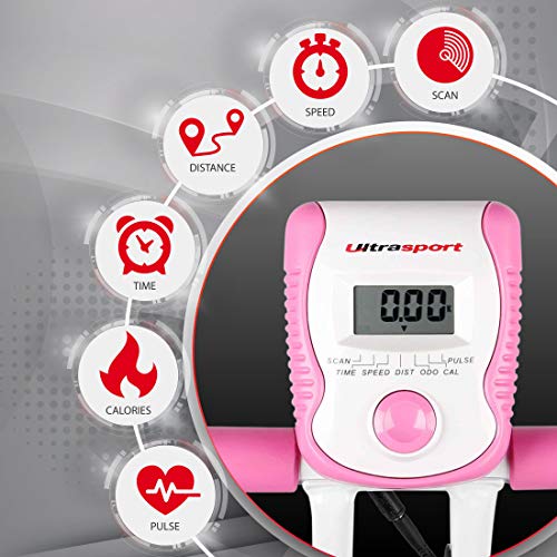 Ultrasport Unisex F-Bike, pantalla LCD, entrenador casero plegable, niveles de resistencia ajustables, con sensores de pulso de mano, entrenador de bicicleta plegable, para atletas y mayores Ultrasport Unisex F-Bike, pantalla LCD, entrenador casero plegable, niveles de resistencia ajustables, con sensores de pulso de mano, entrenador de bicicleta plegable, para atletas y mayores