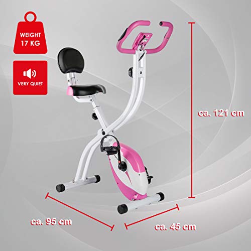 Ultrasport Unisex F-Bike, pantalla LCD, entrenador casero plegable, niveles de resistencia ajustables, con sensores de pulso de mano, entrenador de bicicleta plegable, para atletas y mayores Ultrasport Unisex F-Bike, pantalla LCD, entrenador casero plegable, niveles de resistencia ajustables, con sensores de pulso de mano, entrenador de bicicleta plegable, para atletas y mayores