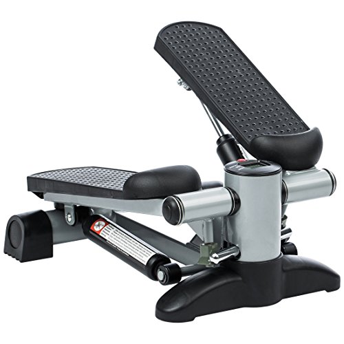 Ultrasport Up-Down-Stepper, stepper incl. ordenador de entrenamiento con muchas funciones, entrenamiento de fitness en casa, swing stepper para el entrenamiento de piernas y glúteos