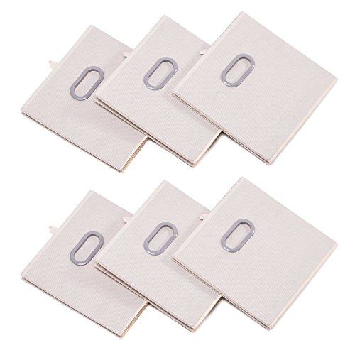 UMI. by Amazon - Cajas de Almacenaje de Tela, Cubos de Almacenaje Plegables con 2 Asas, para Hogar, Armario, Cuarto de Niños, 6 pcs, Beige, 30,5 x 30,5 x 30,5 cm