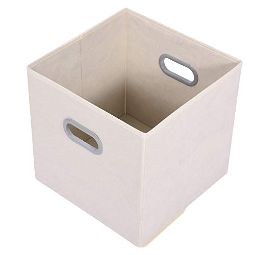 UMI. by Amazon - Cajas de Almacenaje de Tela, Cubos de Almacenaje Plegables con 2 Asas, para Hogar, Armario, Cuarto de Niños, 6 pcs, Beige, 30,5 x 30,5 x 30,5 cm UMI. by Amazon - Cajas de Almacenaje de Tela, Cubos de Almacenaje Plegables con 2 Asas, para Hogar, Armario, Cuarto de Niños, 6 pcs, Beige, 30,5 x 30,5 x 30,5 cm