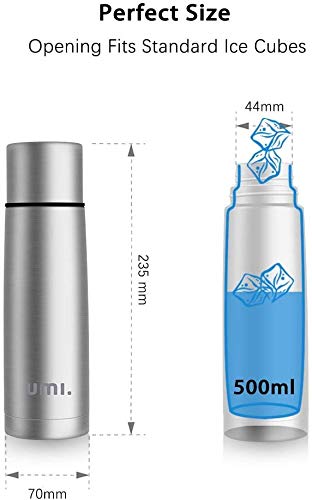 UMI. by Amazon - Termo Cafe, 500ml , Frasco de Vacío de Acero Inoxidable, Sin BPA , para Niños, Colegio, Oficina, Viajes, Aire libre