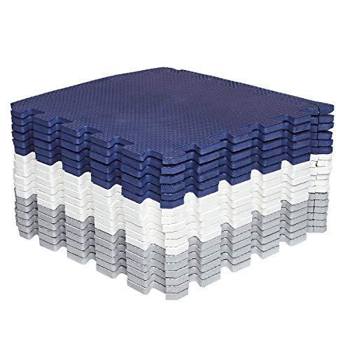 UMI Essentials 1 'x 1' (30cm x 30cm Alfombrillas entrelazadas | Alfombrilla de Espuma Suave | Alfombrilla de Juego | Alfombrilla de Gimnasio (Azul, Blanco, Gris, 18 Piezas) … UMI Essentials 1 'x 1' (30cm x 30cm Alfombrillas entrelazadas | Alfombrilla de Espuma Suave | Alfombrilla de Juego | Alfombrilla de Gimnasio (Azul, Blanco, Gris, 18 Piezas) …