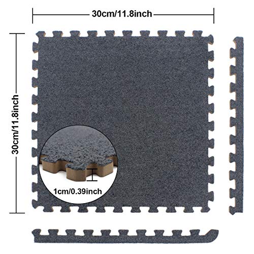 UMI. Essentials - Losas de Goma entrelazadas de 30 X 30 cm (Gris Oscuro) UMI. Essentials - Losas de Goma entrelazadas de 30 X 30 cm (Gris Oscuro)