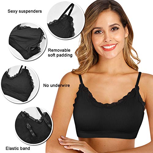 UMIPUBO 4 Piezas de Sujetador de Camisola para Mujer Sujetador de Tubo de Cuello V Banda Sujetador de Dormir Sujetador Deportivo Ropa Interior con Tirantes Elásticos UMIPUBO 4 Piezas de Sujetador de Camisola para Mujer Sujetador de Tubo de Cuello V Banda Sujetador de Dormir Sujetador Deportivo Ropa Interior con Tirantes Elásticos
