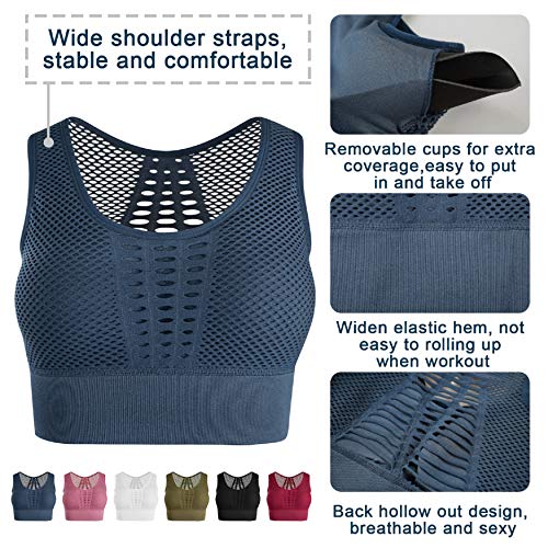 UMIPUBO Sujetador Deportivo Mujer Material Cómodo Sin Costuras Almohadilla Desmontable para Gimnasio Yoga Bailar de Alto Impacto UMIPUBO Sujetador Deportivo Mujer Material Cómodo Sin Costuras Almohadilla Desmontable para Gimnasio Yoga Bailar de Alto Impacto