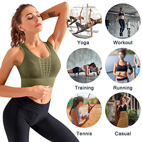 UMIPUBO Sujetador Deportivo Mujer Material Cómodo Sin Costuras Almohadilla Desmontable para Gimnasio Yoga Bailar de Alto Impacto UMIPUBO Sujetador Deportivo Mujer Material Cómodo Sin Costuras Almohadilla Desmontable para Gimnasio Yoga Bailar de Alto Impacto