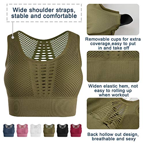 UMIPUBO Sujetador Deportivo Mujer Material Cómodo Sin Costuras Almohadilla Desmontable para Gimnasio Yoga Bailar de Alto Impacto UMIPUBO Sujetador Deportivo Mujer Material Cómodo Sin Costuras Almohadilla Desmontable para Gimnasio Yoga Bailar de Alto Impacto