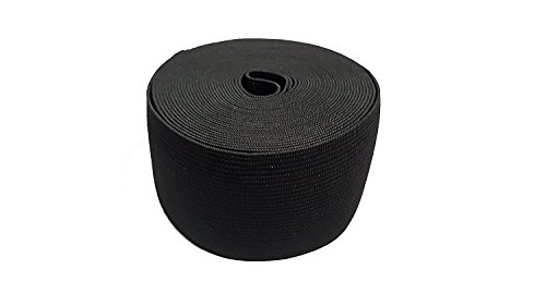 Unbekannt 1 m de cinta de goma de 60 mm de ancho en negro o blanco (blanco).
