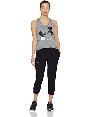 Under Armour 1320610 UA Slim Leg Crop - Pantalón de felpa para mujer, Negro (001), M