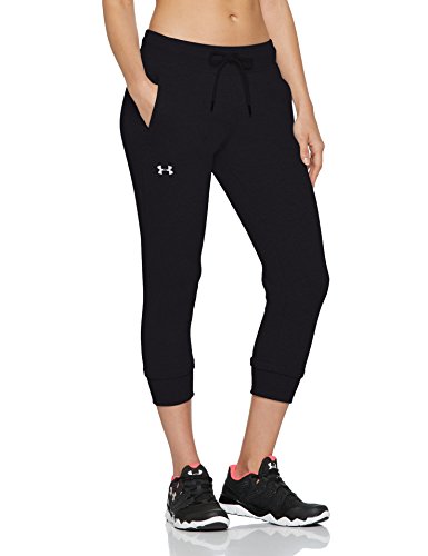 Under Armour 1320610 UA Slim Leg Crop - Pantalón de felpa para mujer, Negro (001), M