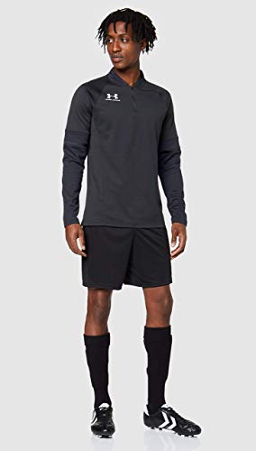 Under Armour Challenger III Midlayer, Camiseta de Hombre para Hacer Deporte, indispensable Ropa de Deportes Hombre, Negro (Black/White (001)), M