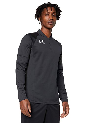 Under Armour Challenger III Midlayer, Camiseta de Hombre para Hacer Deporte, indispensable Ropa de Deportes Hombre, Negro (Black/White (001)), M