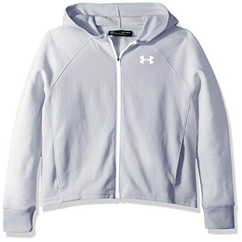 Under Armour Finale Full Zip Parte Superior del Calentamiento, Niñas, Gris (Mod Gray/White 011), L