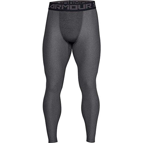 Under Armour HeatGear 2.0, Leggings Hombre, gris (Carbon Heather/Black (090)), M Under Armour HeatGear 2.0, Leggings Hombre, gris (Carbon Heather/Black (090)), M