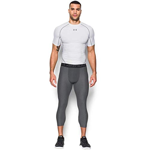 Under Armour HeatGear 2.0, Leggings Hombre, gris (Carbon Heather/Black (090)), M Under Armour HeatGear 2.0, Leggings Hombre, gris (Carbon Heather/Black (090)), M