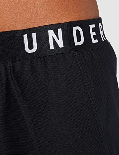 Under Armour Play Up Shorts 3.0 Corto, Mujer, (Black/Black/White (001), M