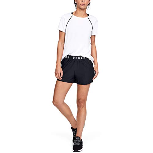Under Armour Play Up Shorts 3.0 Corto, Mujer, (Black/Black/White (001), M Under Armour Play Up Shorts 3.0 Corto, Mujer, (Black/Black/White (001), M
