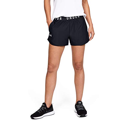 Under Armour Play Up Shorts 3.0 Corto, Mujer, (Black/Black/White (001), M Under Armour Play Up Shorts 3.0 Corto, Mujer, (Black/Black/White (001), M