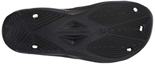 Under Armour Slides UA Locker III Chanclas de hombre, zapatos para playa de secado rápido, chanclas con correa ideales para el vestuario y la piscina, Black/Metallic Silver (001), 8