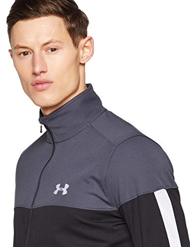 Under Armour Sportstyle Pique Track Jacket Chaqueta, Hombre, Gris (Stealth Gray/White 008), M