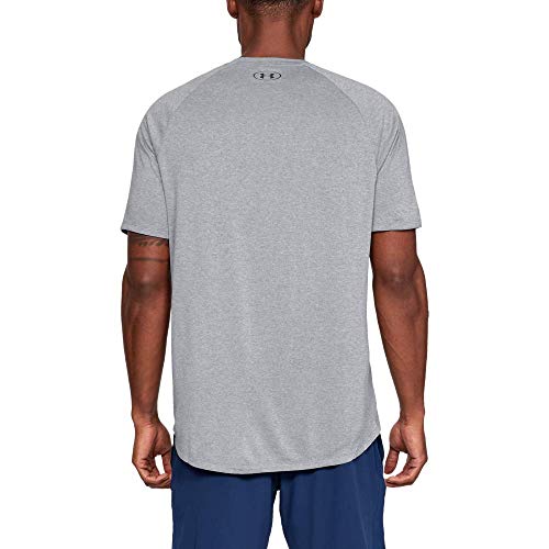 Under Armour Tech 2.0. Camiseta masculina, camiseta transpirable, ancha camiseta para gimnasio de manga corta y secado rápido, Steel Light Heather/Black (036), XL Under Armour Tech 2.0. Camiseta masculina, camiseta transpirable, ancha camiseta para gimnasio de manga corta y secado rápido, Steel Light Heather/Black (036), XL