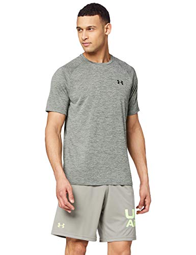 Under Armour Tech 2.0 Shortsleeve Camiseta Transpirable, Ancha Camiseta para Gimnasio de Manga Corta y Secado rápido, Hombre, Verde, MD