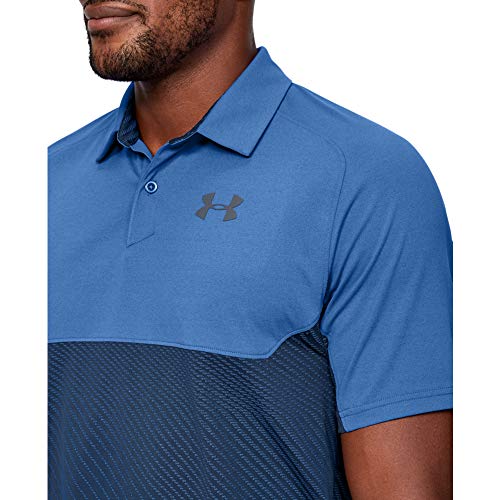 Under Armour Tour Tips Blocked Polo, Tempest (510)/Pitch Gray, Medium para Hombre