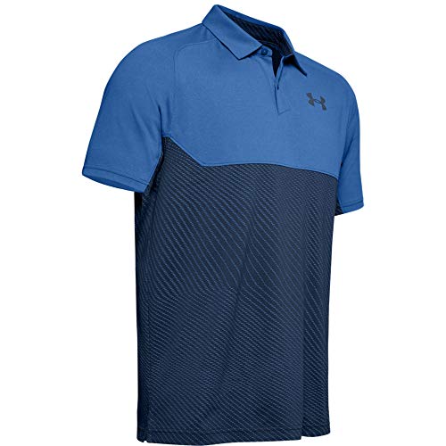 Under Armour Tour Tips Blocked Polo, Tempest (510)/Pitch Gray, Medium para Hombre