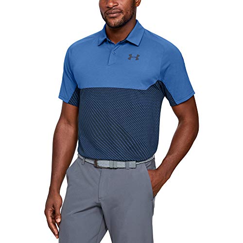 Under Armour Tour Tips Blocked Polo, Tempest (510)/Pitch Gray, Medium para Hombre