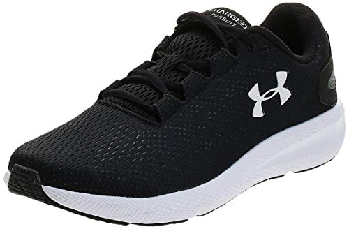 Under Armour UA Charged Pursuit 2, Calzado De Hombre, Zapatillas para Correr, Negro (Black/White/White (001) 001), 43 EU