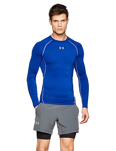 Under Armour UA Heatgear Long Sleeve Camiseta De Manga Larga, Hombre, Azul (Royal/Steel 400), L Under Armour UA Heatgear Long Sleeve Camiseta De Manga Larga, Hombre, Azul (Royal/Steel 400), L