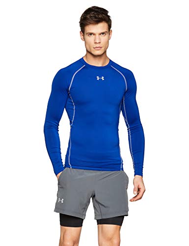 Under Armour UA Heatgear Long Sleeve Camiseta De Manga Larga, Hombre, Azul (Royal/Steel 400), M