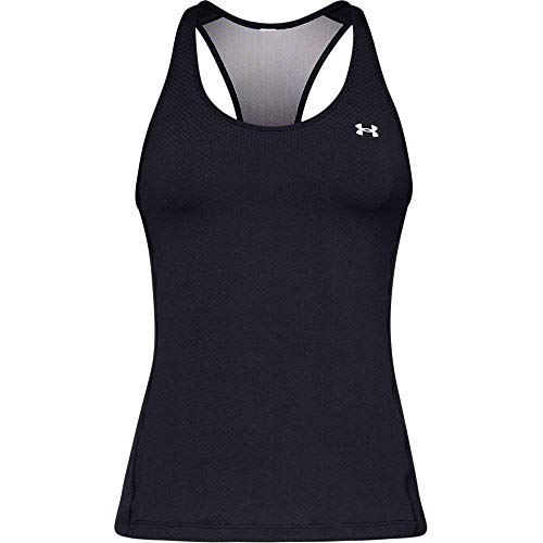 Under Armour UA Heatgear Racer Camiseta Sin Mangas, Mujer, (Black/Metallic Silver (001), M Under Armour UA Heatgear Racer Camiseta Sin Mangas, Mujer, (Black/Metallic Silver (001), M