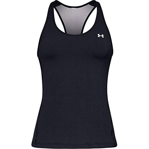 Under Armour UA Heatgear Racer Camiseta Sin Mangas, Mujer, (Black/Metallic Silver (001), M