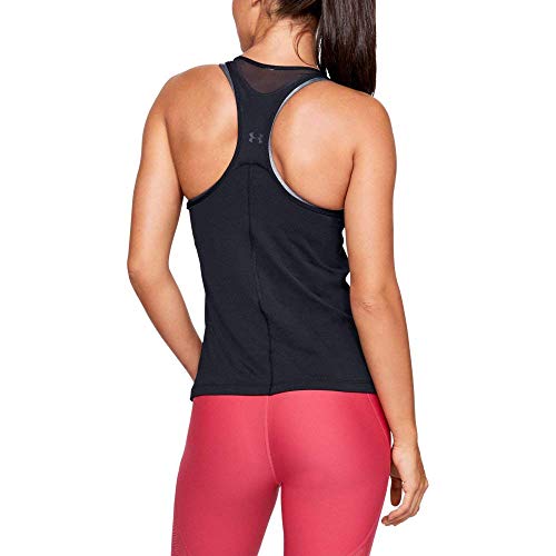 Under Armour UA Heatgear Racer Camiseta Sin Mangas, Mujer, (Black/Metallic Silver (001), M Under Armour UA Heatgear Racer Camiseta Sin Mangas, Mujer, (Black/Metallic Silver (001), M