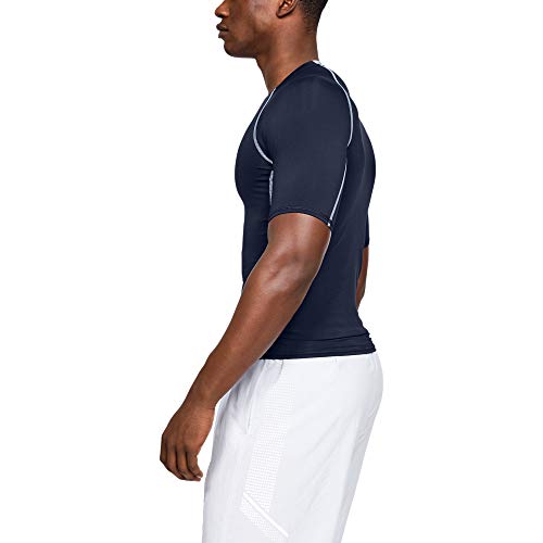 Under Armour UA Heatgear Short Sleeve Camiseta, Hombre, NavyAzul (Midnight Navy/Steel (410), M Under Armour UA Heatgear Short Sleeve Camiseta, Hombre, NavyAzul (Midnight Navy/Steel (410), M